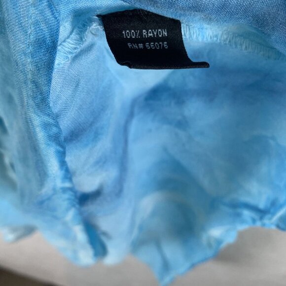 Raviya Cover-Up Dress Womens 2X Blue Rayon Pigment Wash Off the Shoulder S9498 - Picture 8 of 10